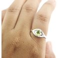 thumbnail image 4 of 925 Sterling Silver Peridot Healing Gemstone August Birthstone Ring For Women Birthday Wedding Promise Gift For Her, 4 of 7