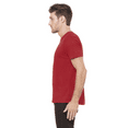 thumbnail image 4 of BELLA + CANVAS Texture Crew Neck T-Shirt for Men, Short Sleeve Tee, Cotton-Poly Blend, Red, 2XL, 4 of 5