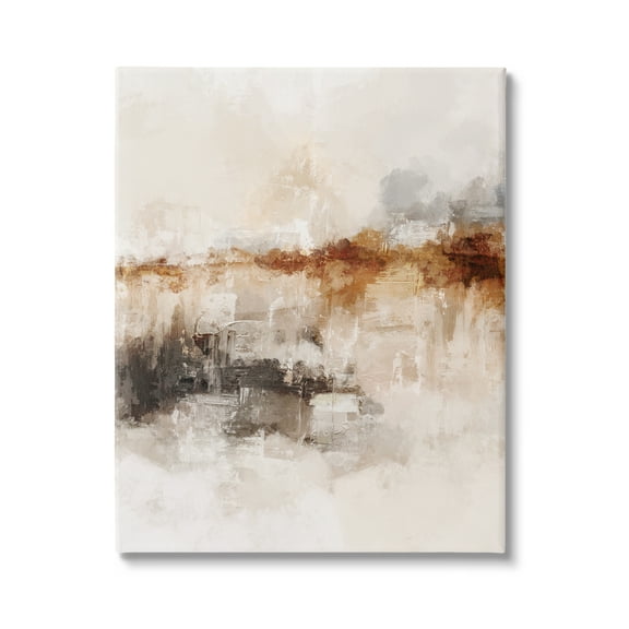 Stupell Industries Atmospheric Brown & Beige Abstract Painting Gallery Wrapped Canvas Print Wall Art, 24 x 30