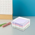 thumbnail image 1 of Portanotas adhesivas de acrílico con 4 blocs, organizador de escritorio de regalo para dormitorio, aula, escuela, blocs de notas de 7,6 x 7,6 cm, para, 1 of 8