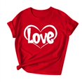 thumbnail image 2 of VKOYWKM Valentine's T-Shirt for Women Romantic Love Graphic Tees Tops Holiday Crewneck Loose Fit Valentines Day T Shirts, 2 of 5