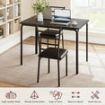 thumbnail image 4 of Dining Table for 4, Small Table and Chairs Set of 4, Dinette Set for 4, Square Dinner Table Set, 3Pcs Kitchen & Dining Room Sets for Small Space (Black, Dining Table with 4 Chairs), 4 of 7