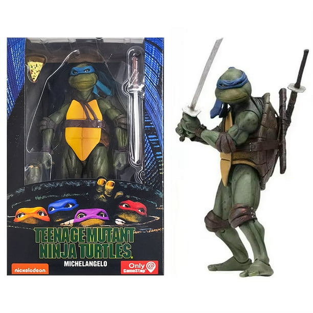 Figura de acción de Tortugas Ninja mutantes adolescentes, edición de película NECA TMNT, juguetes de modelos móviles