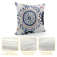 thumbnail image 4 of Shangniulu Throw Pillow Cases Cozy Fleece Mandala Floral Decorative Cushion Covers for Couch Bed Sofa Farmhouse Decoration Navy Blue Grey White, 4 of 5