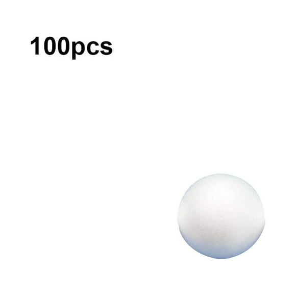 100 Pieces Styrofoam Balls School Project Wedding Supplies White Sizes Styrofoam Unfinished Round Ball Polystyrene Gift Party Decoration 1cm