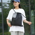 thumbnail image 3 of Drawstring Backpack, Sport Bag, Lightweight Polyester Gym Bag for Outdoor Travel and Casual Use, Adjustable Shoulder Straps, Durable Storage Solution, 3 of 7