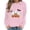 Pink, variant on Turilly Women's Halloween Ghosts and Floral Pumpkins Graphic Crewneck Sweatshirt Long Sleeve Fall Holiday Pullover Top