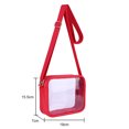 thumbnail image 2 of Bolso Bandolera Transparente Aprobado por el Estadio Clear Purse para Concierto Rojo, 2 of 9