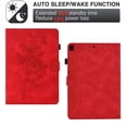 thumbnail image 2 of MonsDirect Case for iPad iPad 9th Generation 10.2 inch 2021-2019, 8th/7th Generation Suede Multi-Angle Stand Cover with Smart Wake/Sleep & Pen Holder & Card Slots for iPad 10.2/Pro 10.5 inch, Red, 2 of 7