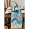 thumbnail image 2 of Hokiten Table Runners 36 Inches Long Dress Scarves, Blue Coastal Farmhouse Kitchen/Dining Table Runner, Short Coffee Tablerunners, Summer Beach Nautical Abstract Art 13x36 Inch, 2 of 7