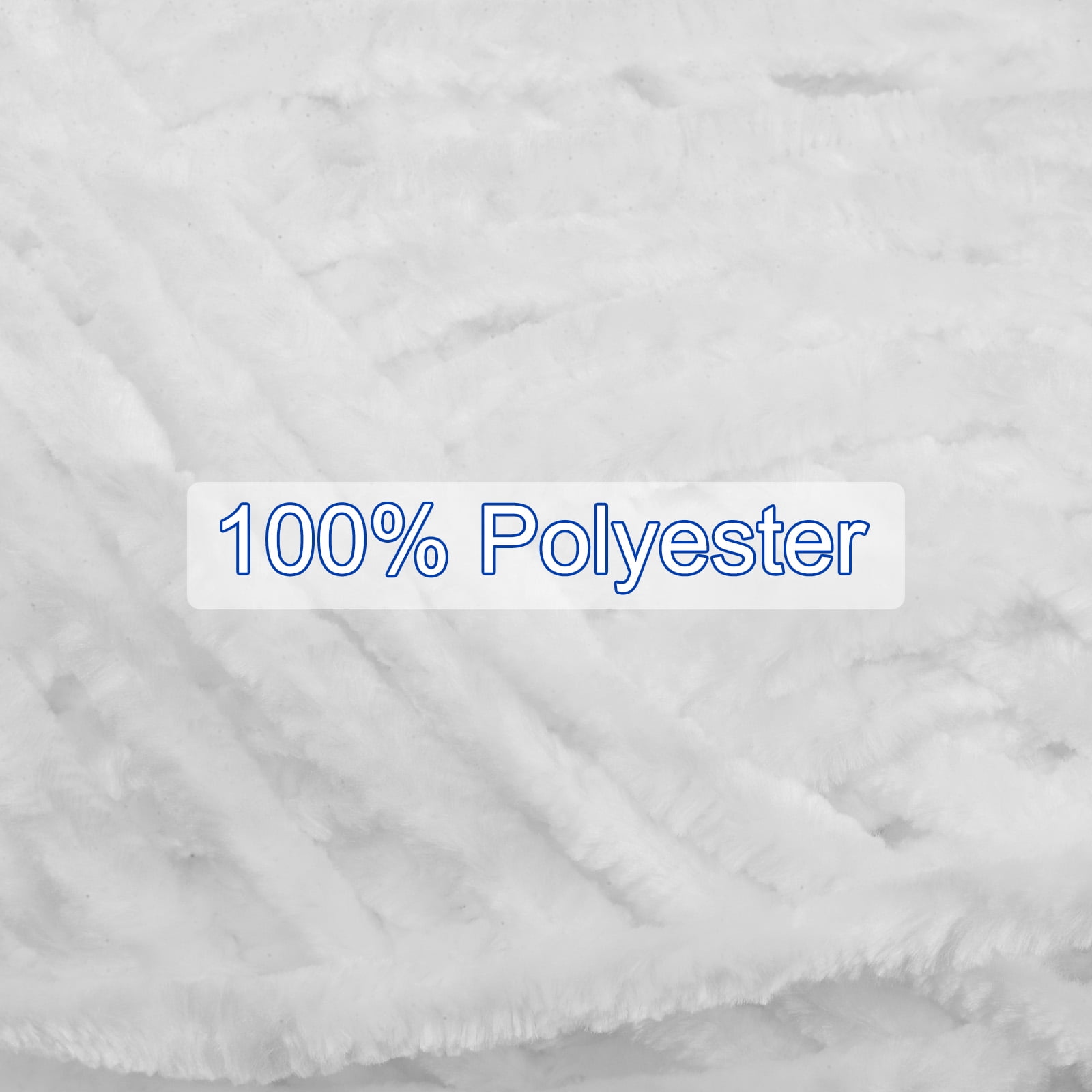 Uxcell 4pcs Velvet Yarn Soft Chenille Yarn 4x100g/14.1oz (347yds) Fluffy Yarn for Knitting Crochet Blanket White