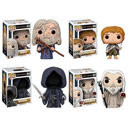 POP! Movies Lord of the Rings Hobbit Collectors Set; Gandalf, Samwise Gamgee, Nazgul, - Walmart.com