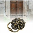 thumbnail image 4 of Antique bronze front door knocker with tiger head design.Tiger head door handle animal head decorative buckle handle, 4 of 5