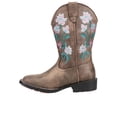 thumbnail image 3 of Roper Girls Dazzle Floral Lights Square Toe Cowboy   Mid Calf Boots, 3 of 5