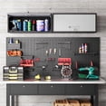 thumbnail image 2 of AUHUP Steel Wall Cabinet, Metal Wall Mounted Storage Cabinet Organizer for Garage, Office, Kitchen, Black Gray, 32"W x 14"H x 13"D, 2 of 7