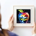 thumbnail image 3 of Art Colorful Surreal Apple-Inspired Landscape Rhinestone 5D  Embroidery Kit Home Decor,30*30cm, frame not included., 3 of 5