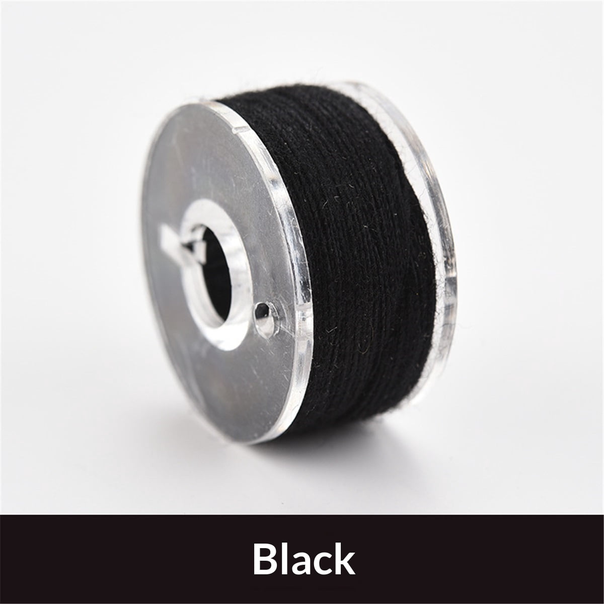 brothread 144pcs (96White+48Black) Prewound Bobbin Thread Plastic Side for Commercial & Home Embroidery and Sewing Machine-Cottonized Soft Feel Polyester Sewing Thread