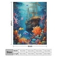 thumbnail image 2 of Underwater World Ship Coral Blankets Flannel Blanket with Soft Throw Blanket for Couch, Bed, Sofa Luxurious Warm And Cozy for All Seasons, 2 of 8