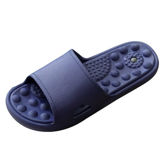 zuwimk Mens Sandals,Men's Non-Slip Gym Pool Dorm Water Sandals Flip Flops Navy