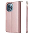 thumbnail image 6 of Feishell for Apple iPhone 13 Pro Max (6.7 inch) Wallet Case for Women Men,Premium PU Leather Magnetic Clasp Zipper 9 Card Slots Folio Flip Holder Shockproof Purse Phone Case with Wrist Strap,Rosegold, 6 of 8
