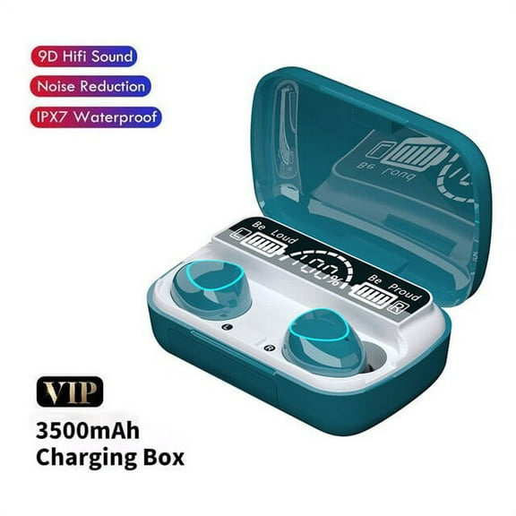 Tws Wireless Headphones 9d Stereo Bluetooth-compatible Earphones Waterproof Earbuds Sport Headset With Mic 3500 Charging Box - Earphones & Headphones