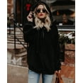 thumbnail image 3 of Womens Fashion Fuzzy Warm Sweatshirt Casual Loose Hooded Sweatshirt Hoodies With Pockets Outerwear, 3 of 4