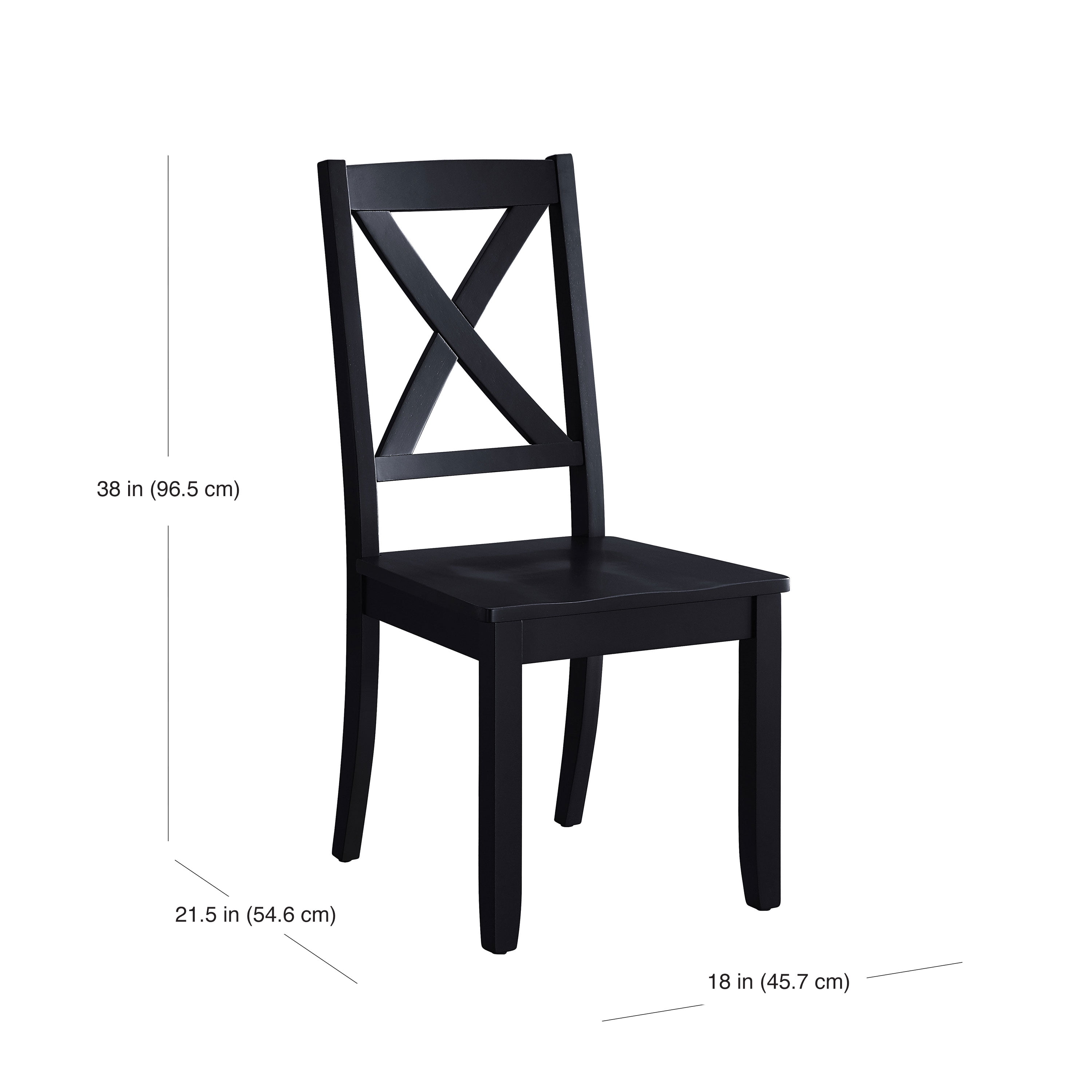 Better Homes & Gardens Maddox Crossing Dining Chairs, Set of 2, Black