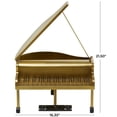 thumbnail image 3 of 16" x 22" Gold Metal Piano Instrument Sculpture, by DecMode, 3 of 8