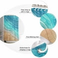 thumbnail image 6 of Aqua Ombre Coastal Waterproof Fabric Shower Curtain, Summer Nautical Beach Ocean Seaside Shower Curtain for Bathroom Curtains Bathtubs Hotel Washable Shower Curtains with 12 Hooks Small 36x78in, 6 of 6