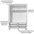 thumbnail image 5 of Ropero Closet Madesa Dallas Plus 2 Puertas Corredizas 4 Cajones con Pies Blanco/Marrón, 5 of 5
