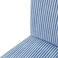 thumbnail image 4 of Milton Fabric Bar Stool Natural Wood Legs, Blue Stripes, 4 of 8
