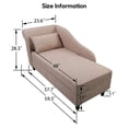 thumbnail image 4 of Apeaka Storage Chaise Lounge Sofa Recliner, 4 of 5