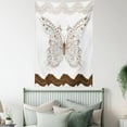 thumbnail image 4 of Butterfly Tapestry, Butterfly Artwork with Swirled Wings Vintage Ornate Fashion Style Print, Wall Hanging for Bedroom Living Room Dorm Decor, 60W X 80L Inches, Brown Grey White, by Ambesonne, 4 of 5