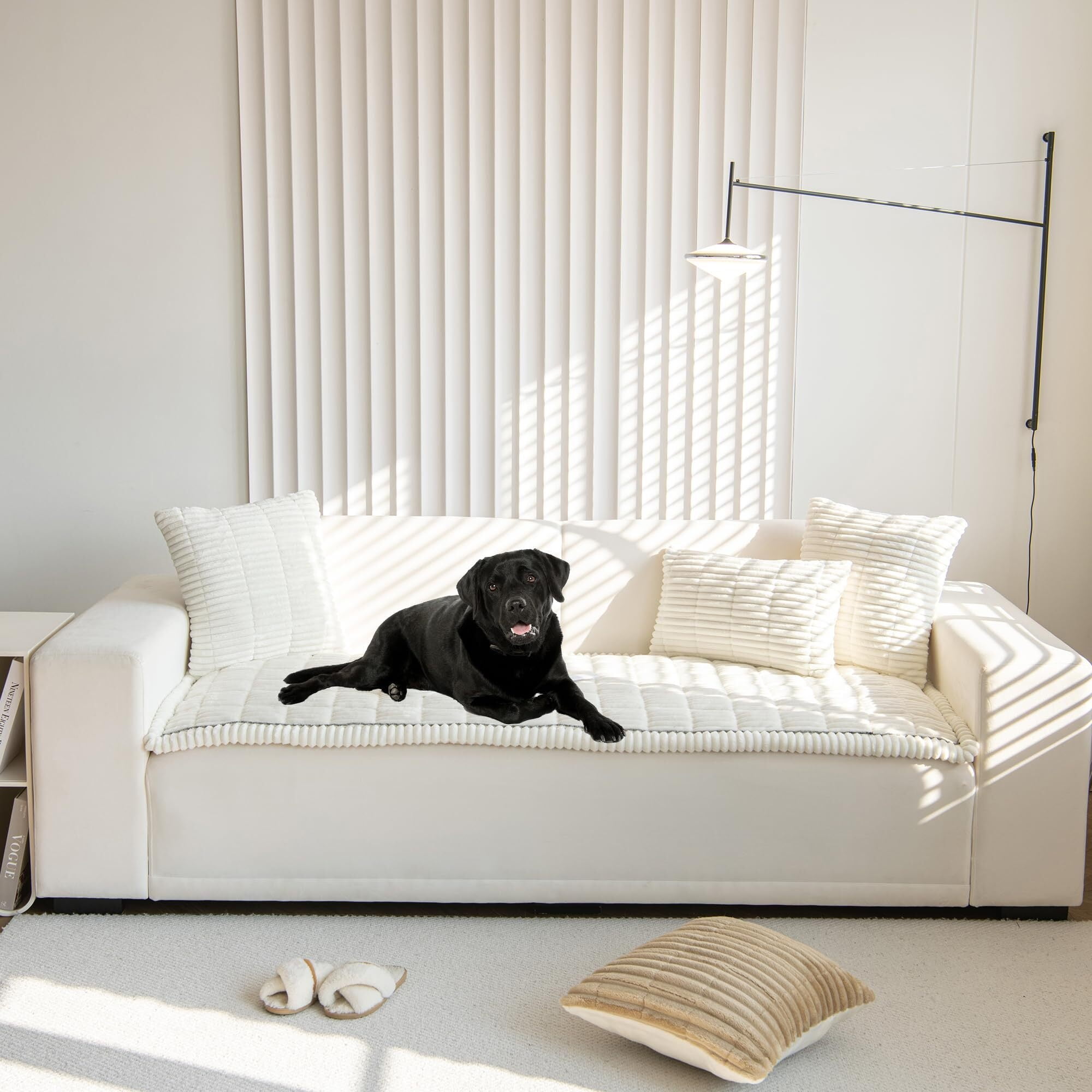 Pet Couch Cover, Couch Covers for Dogs, Washable Dog Sofa Covers Couch Protector, Fuzzy Non Slip Couch Slipcover Pet Friendly