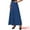 Navy Blue, variant on DARING DIVA Long Pleated Skirt for Women's Elastic High Waist A-line Maxi M Red