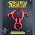 thumbnail image 3 of Eespoir 50KN Rescue Rappel Device, Alloy Bent-ear Descender, Large Belaying and Rappelling Gear Belay Device, For Climbing Rappelling Peak Rescue, Red, 3 of 5