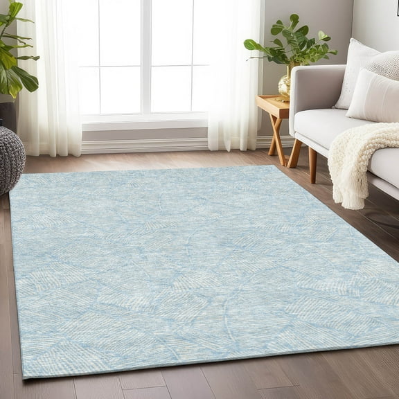 Addison Rugs Chantille Indoor/Outdoor Transitional Floral Sky Washable Rectangle Rug, 5' x 7'6"