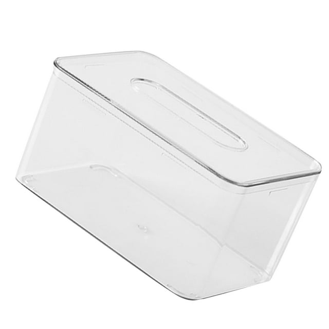Caja De Pañuelos Transparente, Caja De Almacenamiento De Servilletas Transparente PET S Para Escritorio