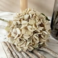 thumbnail image 4 of Artificial Flower Romantic Realistic No Watering Simulation Hydrangea DIY Bridal Hand Bouquet Fake Flower Home Decor-Brown, 4 of 8