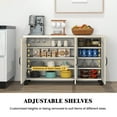 thumbnail image 6 of Costway 3-Door Buffet Sideboard Storage Credenza Cabinet Console Adjustable Shelf White Wash, 6 of 11