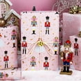 thumbnail image 6 of HOMERAL Christmas Wrapping Paper Roll - Pink Gift Wrap with Nutcracker Mouse, Dancing Girl, Candy Cane, Dahlia - Perfect for Christmas - 17 Inch X 33 Feet, 6 of 6