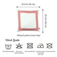 thumbnail image 4 of Decorative Single Throw Pillow Cover Greek Key 20" x 20" White & Red Square for Couch, Bedding, 4 of 4