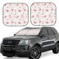 thumbnail image 2 of Daiia Swan And Flowers 2PCS Car Windshield Sun Shade, Foldable Sun Shield for Car Front Window, Auto Sun Blocker Visor Protector Universal for Truck SUV Pickup-Medium, 2 of 7