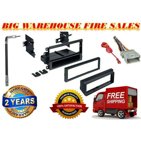 GMC 2004-2012 CANYON STEREO DASH INSTALL MOUNTING KIT WIRE HARNESS RADIO ANTENNA