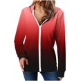 thumbnail image 2 of Ftwytp Womens Long Hoodies Zip Up Plain Hoodie Long Sleeves Fleece Longline Hoodie Sweatshirts Casual Loose Hooded Coat Zipper Plus Size Tops Pullover Jacket with Pockets, 2 of 6