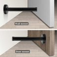 thumbnail image 3 of Door Stop, 150mm Long, Black Door Stop, Modern Wall Mounted Door Stop, Heavy Duty Stainless Steel Door Stop with Rubber Tip for Soundproofing, Door S, 3 of 5