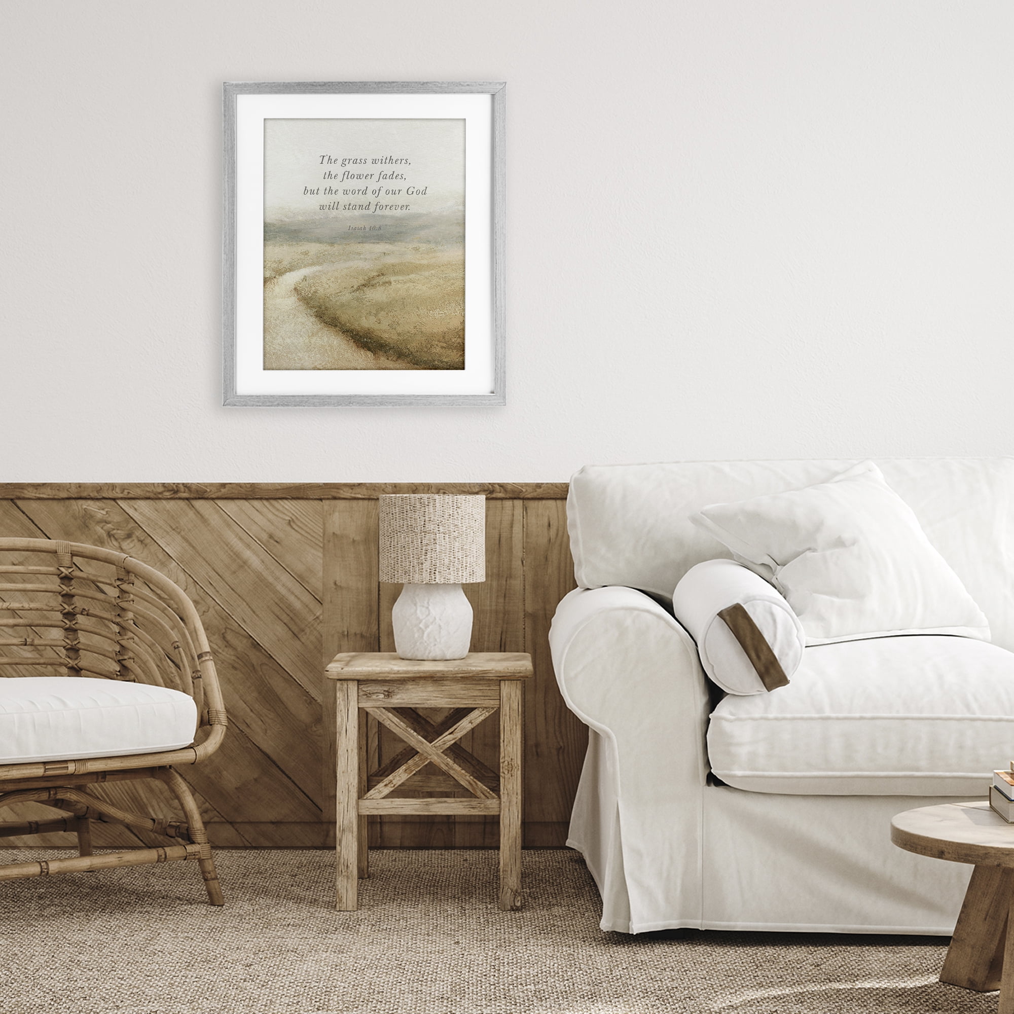 Stupell Industries Word Of God Isaiah Proverb Gray Framed Print Under Glass, design by John Spaeth