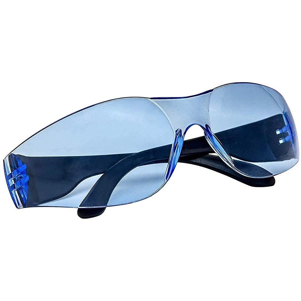 AntiScratch Safety Glasses with Black Trim. ANSI, blue lens. Pack of 144 Anti Scratch Glasses