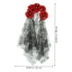 thumbnail image 2 of Velo de Halloween, diadema de flores, diadema gótica, disfraz de Cosplay, velo, accesorio para el cabello, 2 of 7