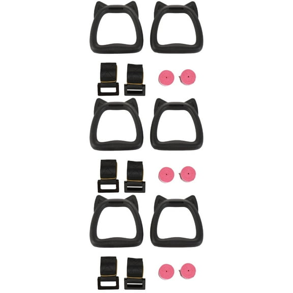 3 Sets of Kids Gymnastic Rings Pull Up Rings Sports Gym Rings Professional Gymnastics Rings with Strap